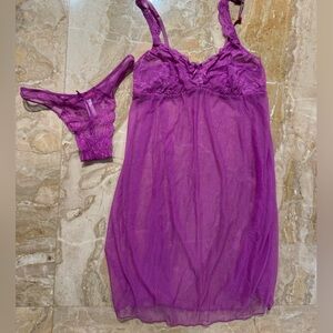 Sex and the City Purple Lace Lingerie Set
